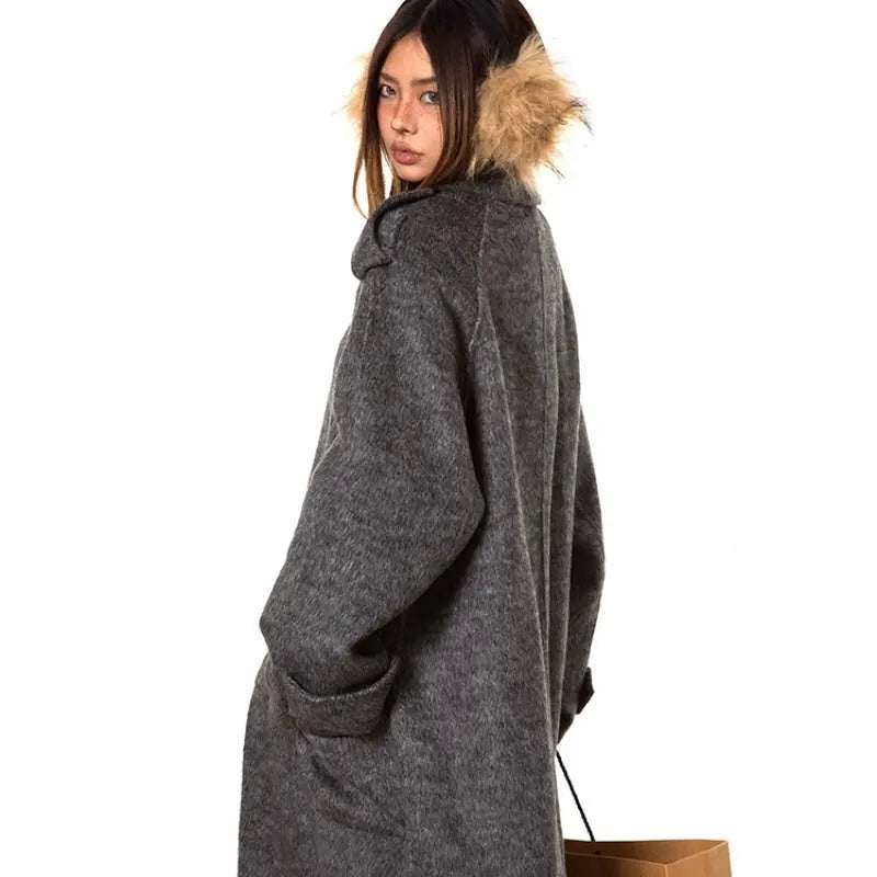 High-support Wool Handmade Double-faced Woolen Goods Long Autumn And Winter High-grade Overcoat Coat null