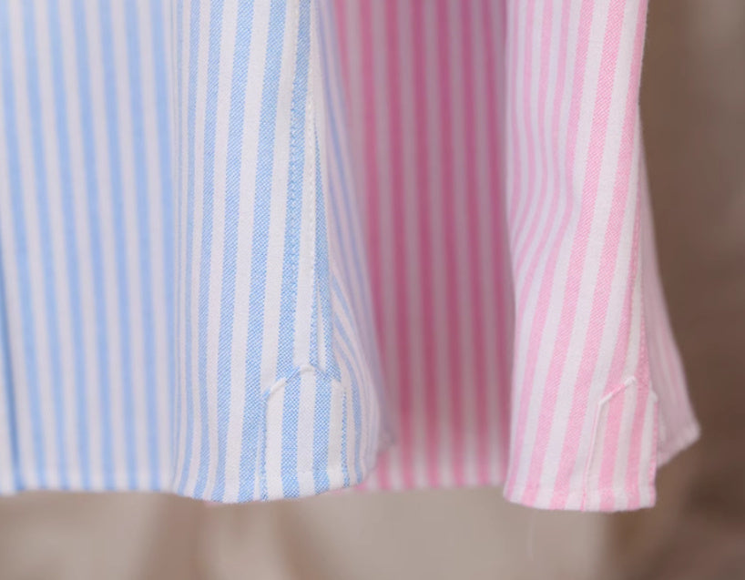 Cotton Slim-fit Striped Long-sleeved Shirt Breathable Casual Business Shirt