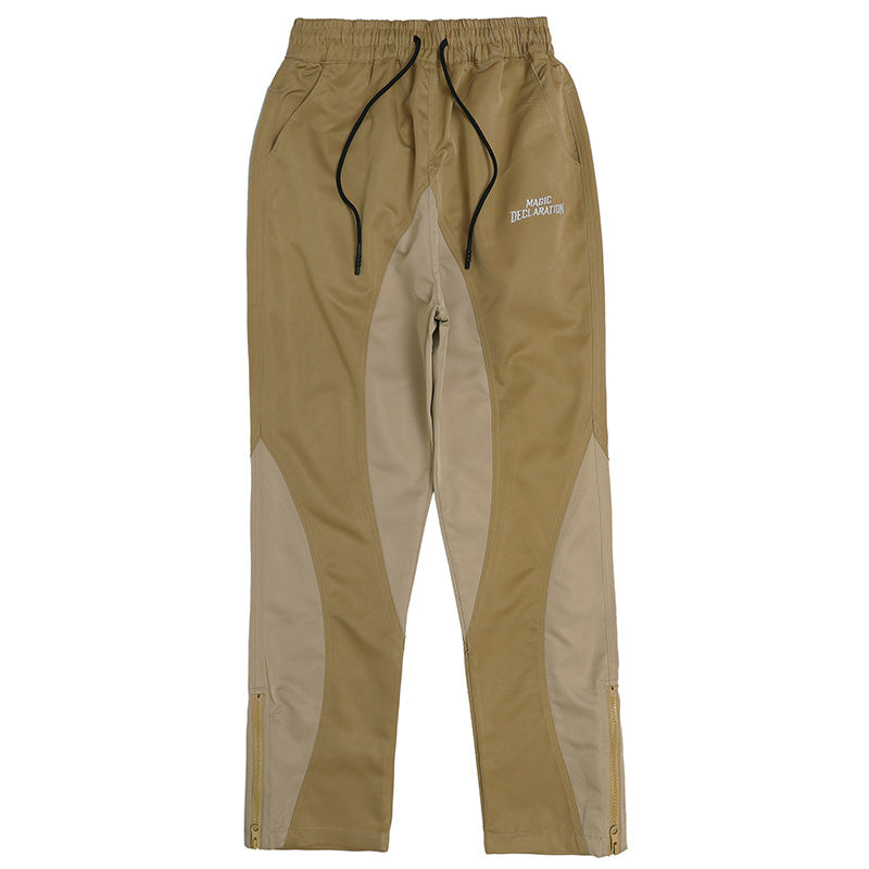 American High Street Alphabet Embroidered Panel Contrast Track Pants