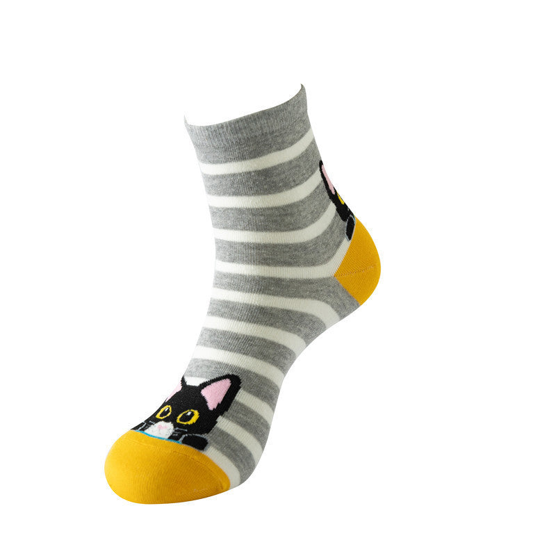 Mid-calf New Cat Pattern Women's Socks