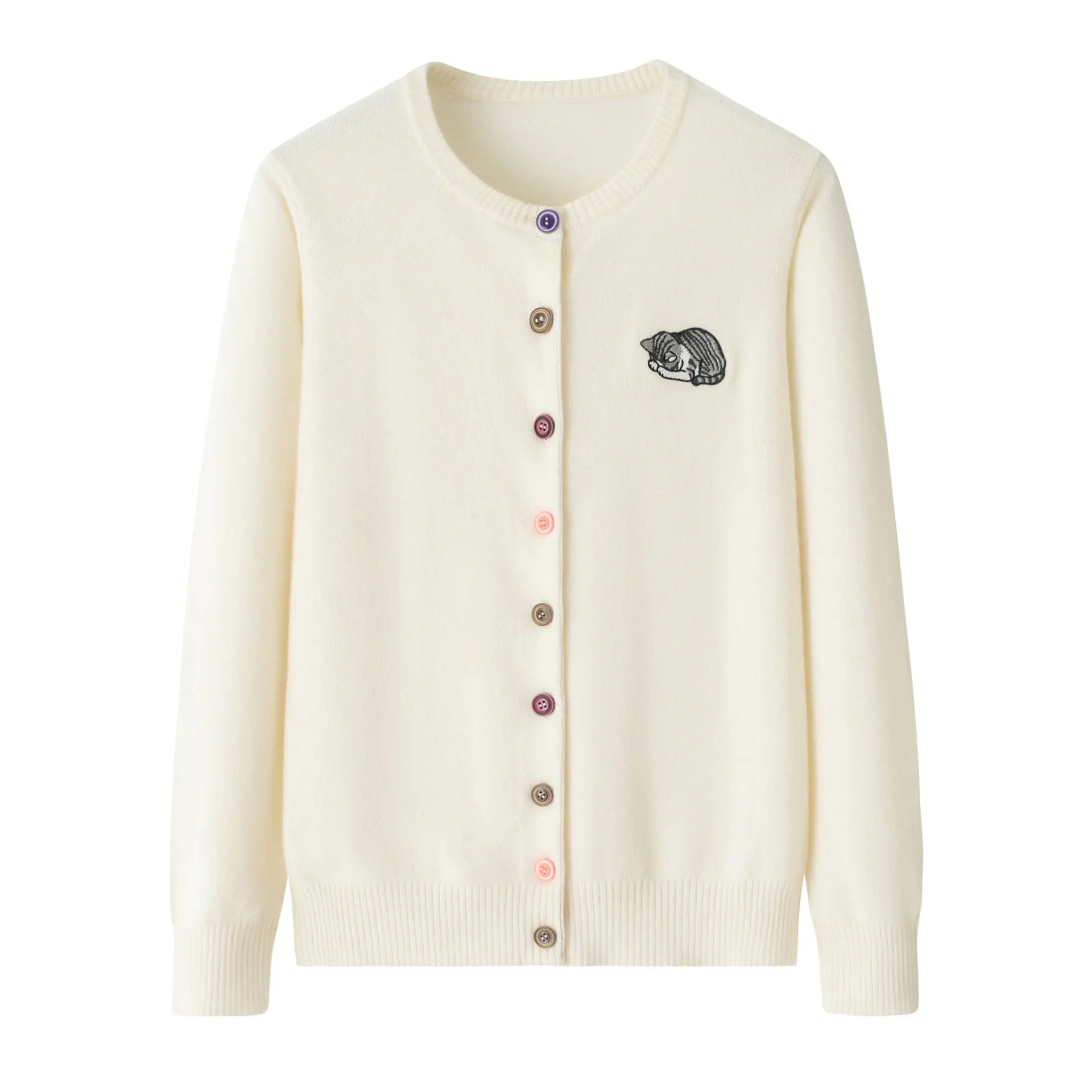 Cardigan Simple Top Soft Glutinous Solid Color Sweater Coat Nipaaj