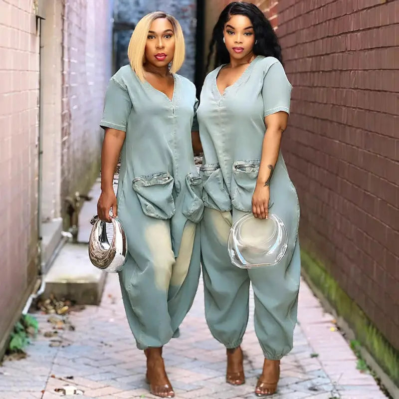Women's Loose Crotch Jumpsuit Retro Personality null