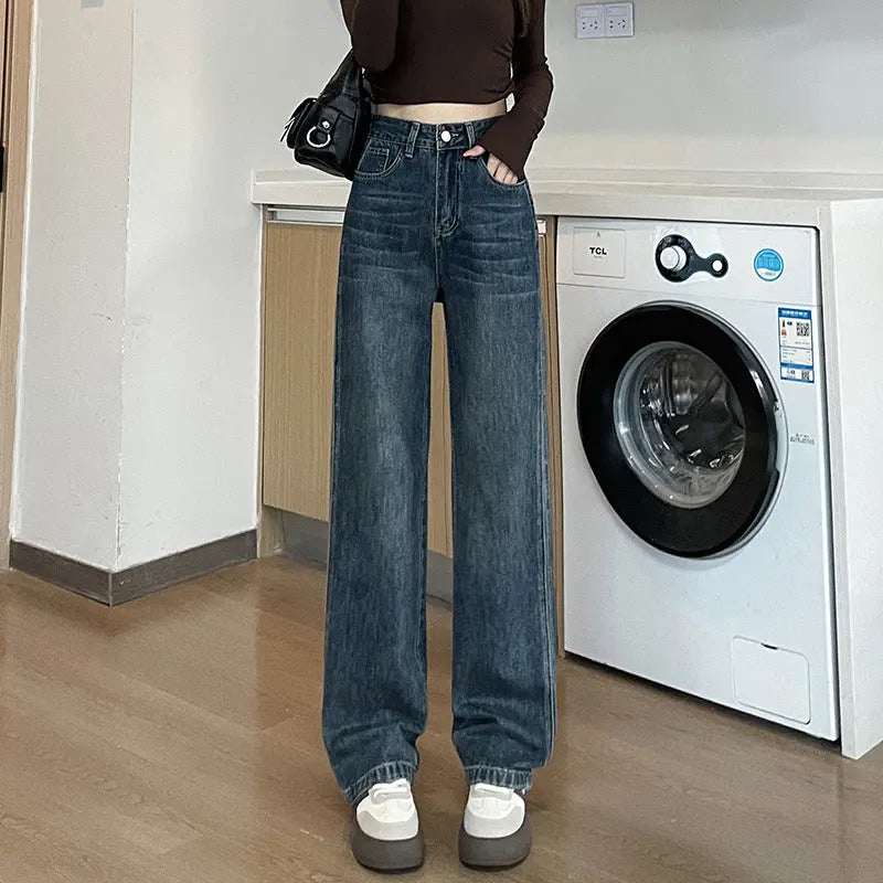New High Waist Straight Jeans For Women Nipaaj