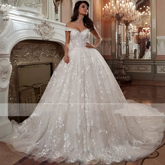 Off-shoulder French-style Bride Trailing Mori Style Simple Small Wedding Dress Nipaaj