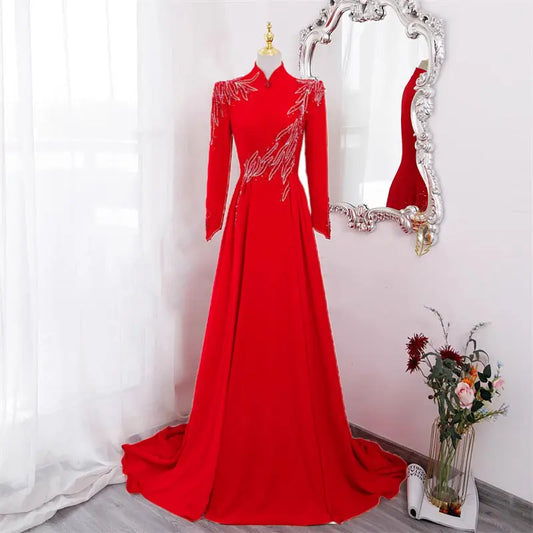 New Long Sleeve Formal Evening Party Dress Nipaaj
