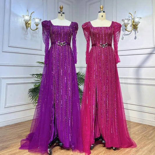 Rose Red Host Performance Evening Dress Nipaaj