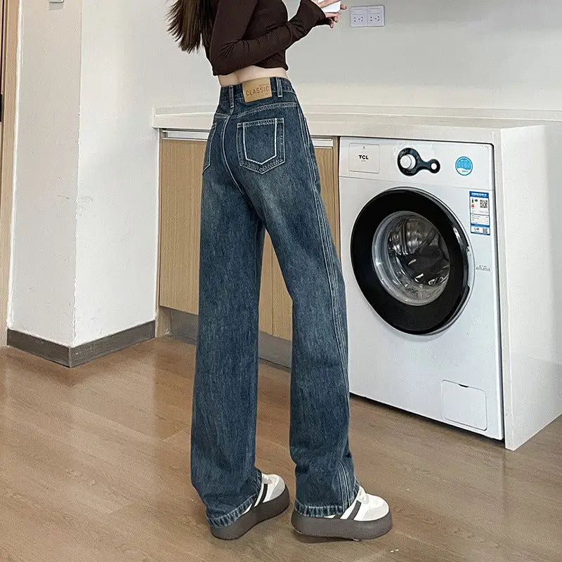 New High Waist Straight Jeans For Women Nipaaj