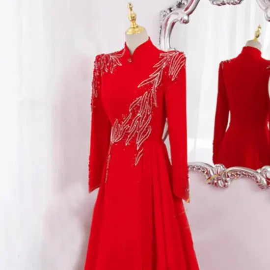 New Long Sleeve Formal Evening Party Dress Nipaaj