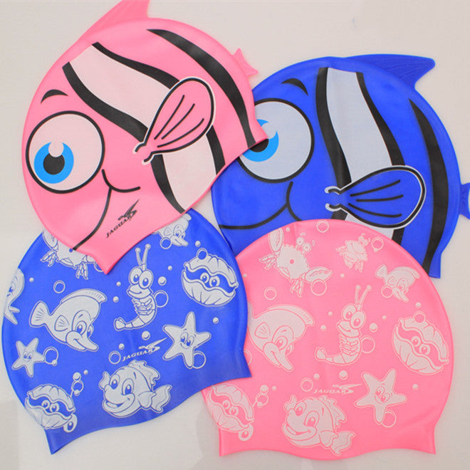 Silicone Children's Swimming Cap Cute Cartoon