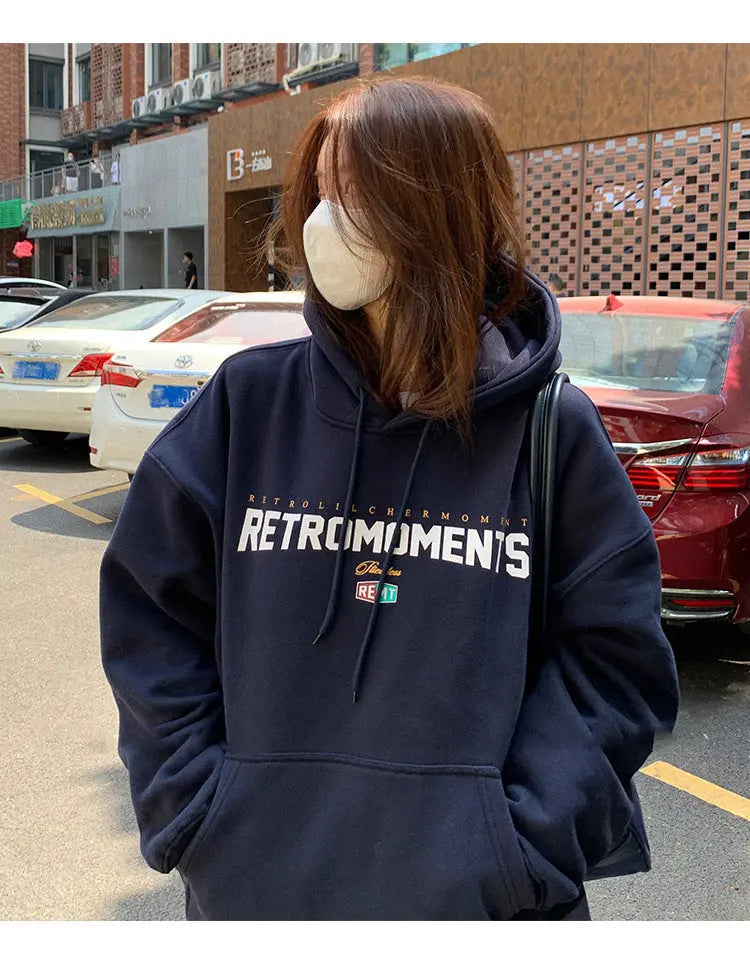 Velvet Padded Hooded Sweatshirt Women Nipaaj