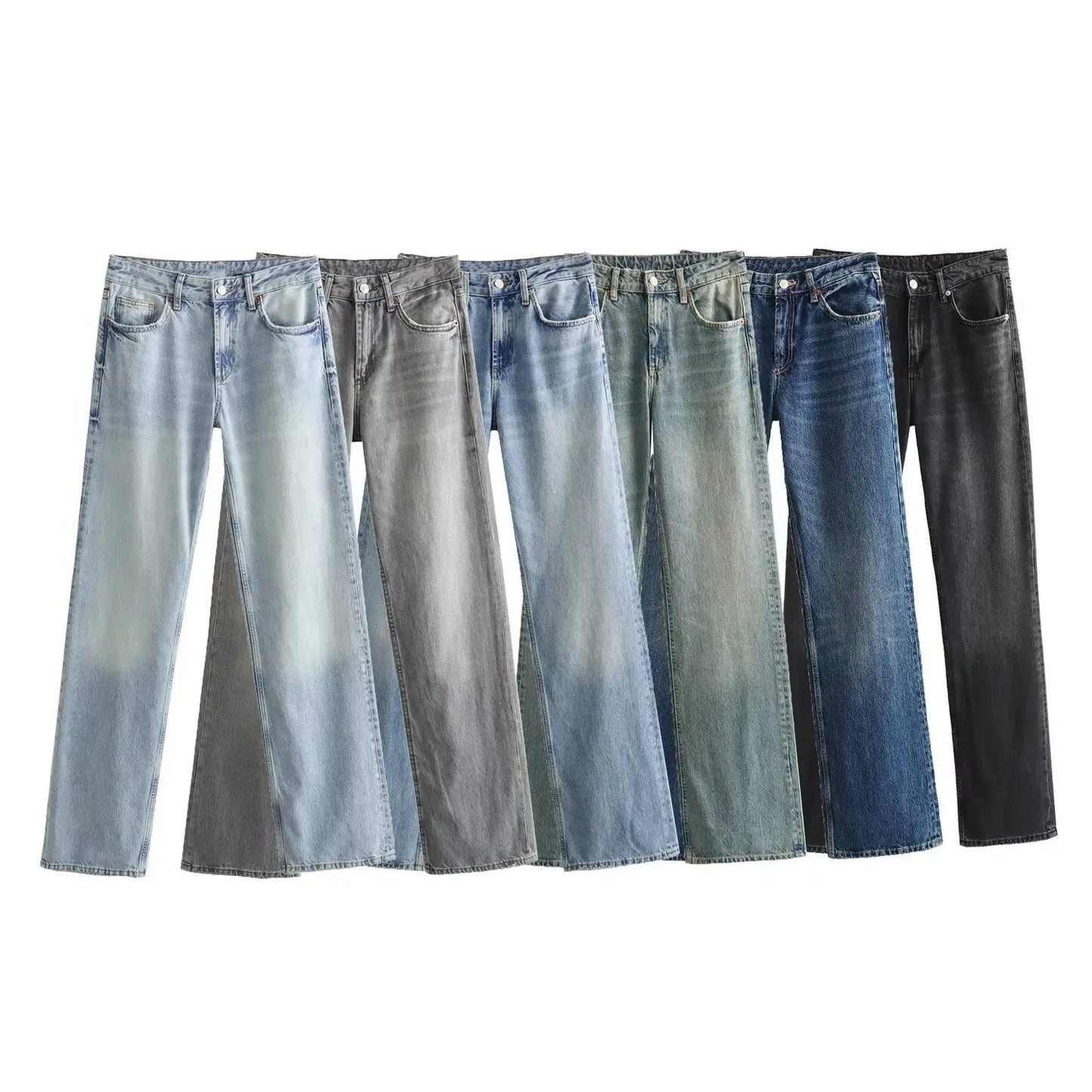 Autumn And Winter Jeans High Waist Straight Pants Women's Wide-leg Pants Nipaaj