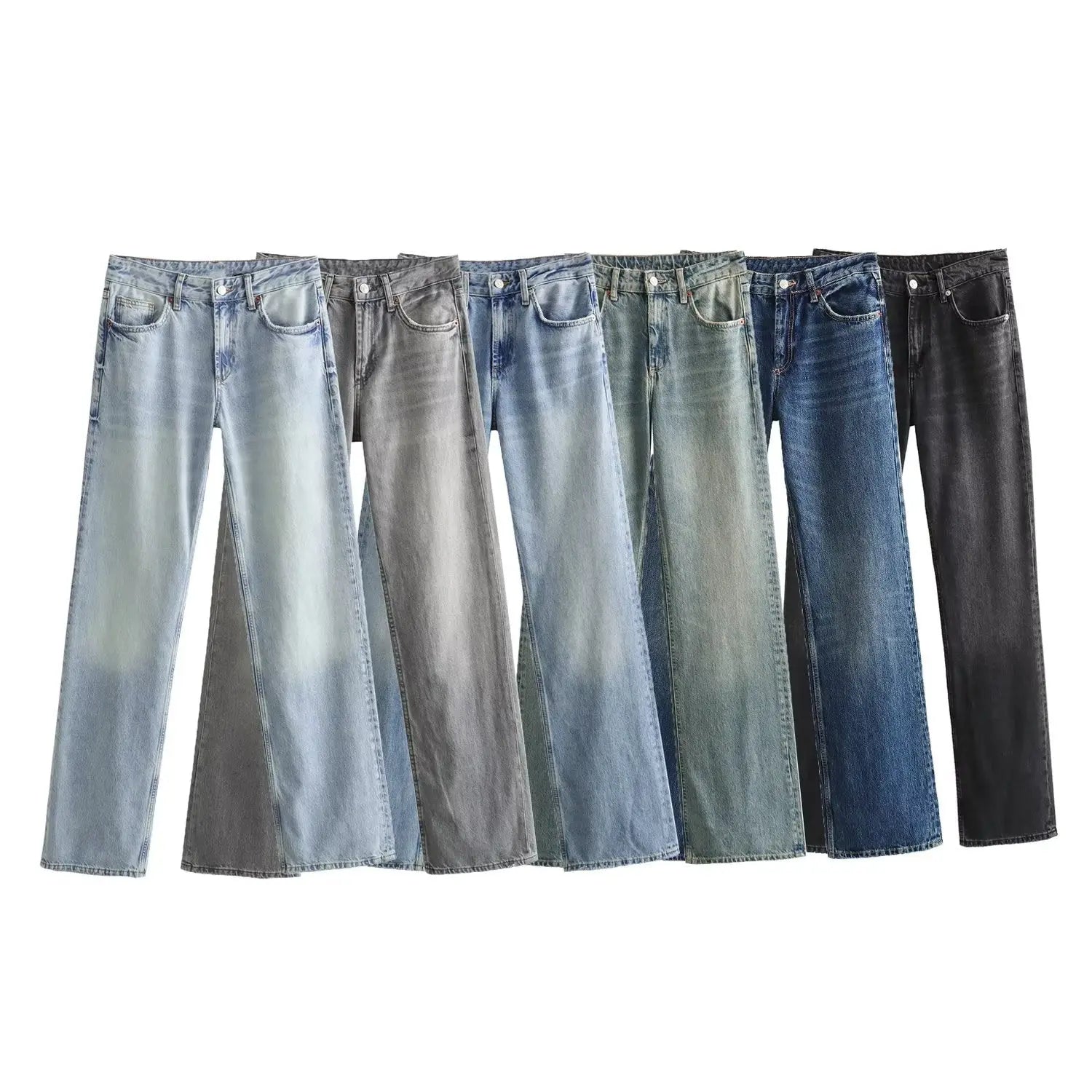 Autumn And Winter Jeans High Waist Straight Pants Women's Wide-leg Pants Nipaaj