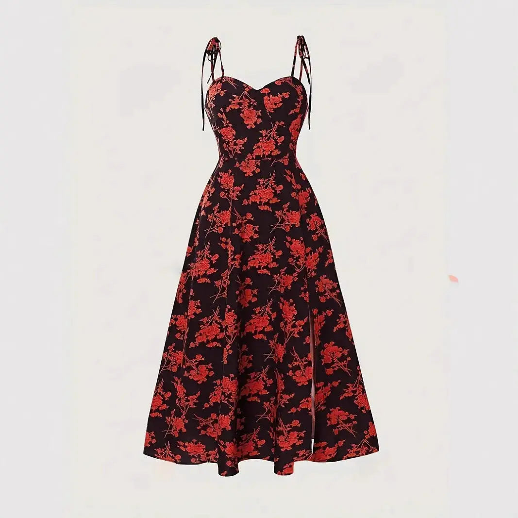 Waist-tight Sexy Floral Slimming Sling Dress null