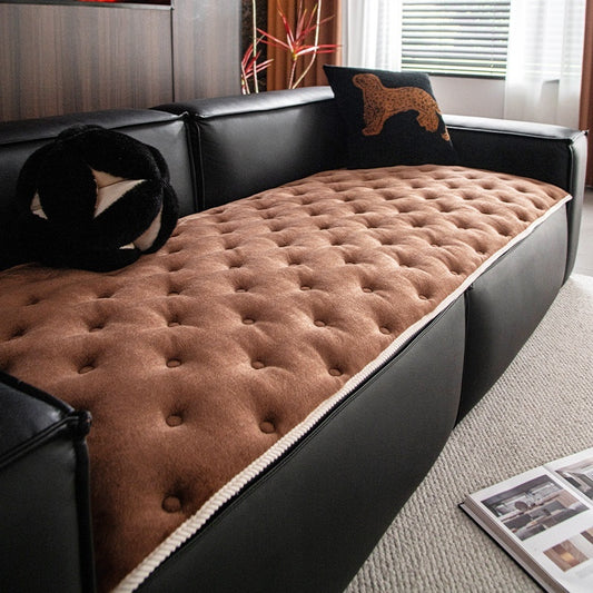 Straight Row Non-slip Antique Plush Sofa Cushion