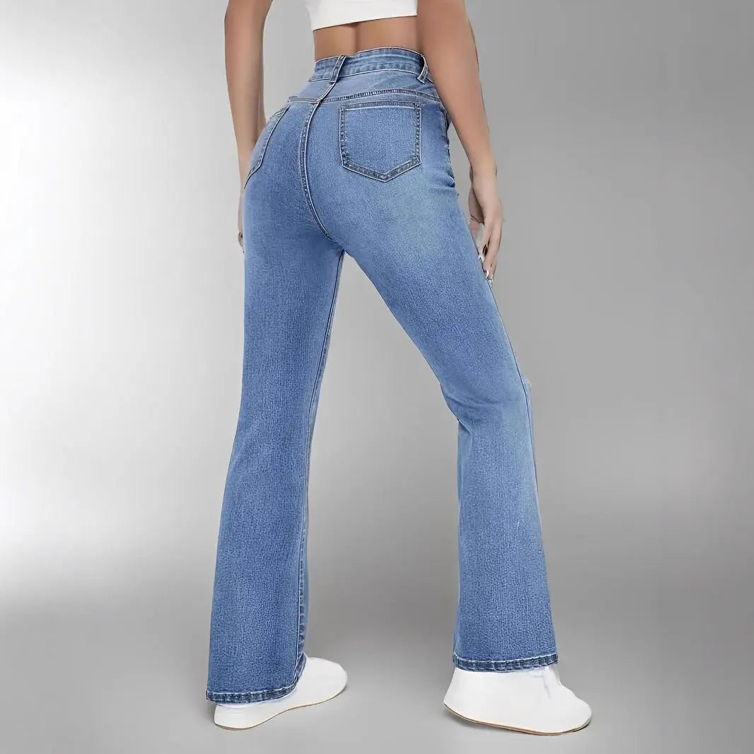 European And American Style Women Skinny Light Blue Jeans For Women Slim-fit Figure Flattering Pants Trendy Nipaaj
