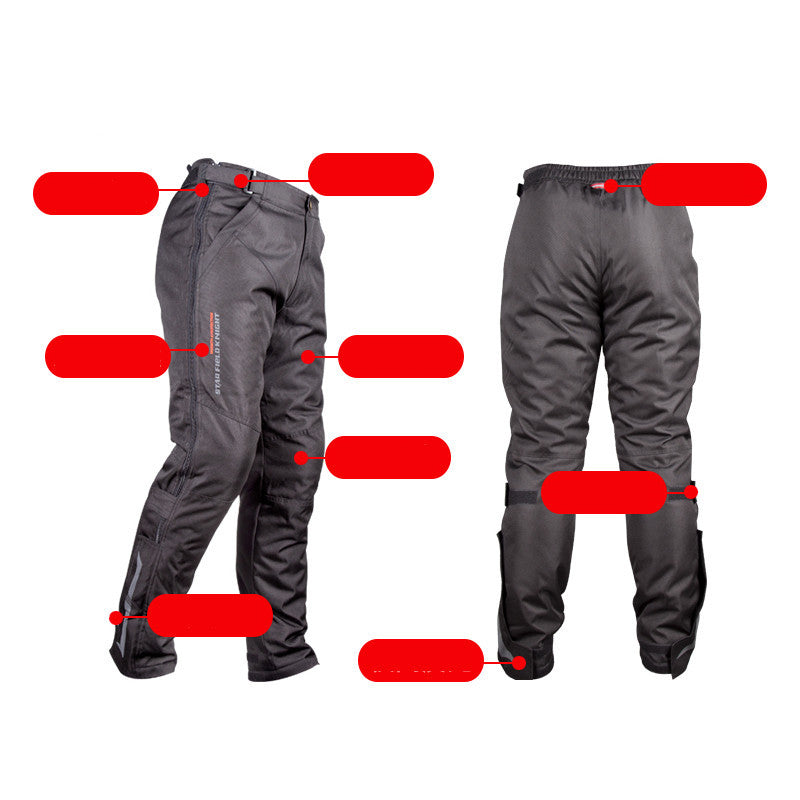 Men's Anti-fall Motorcycle Cycling Clothes, Warm Pants And Trousers