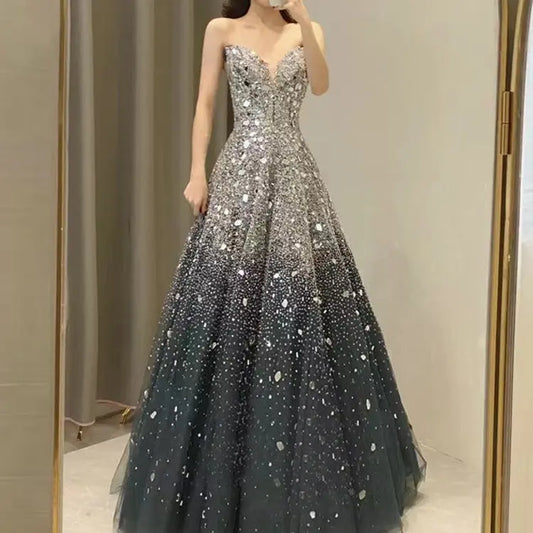 Blue Heavy Industry Wedding Evening Dress Nipaaj