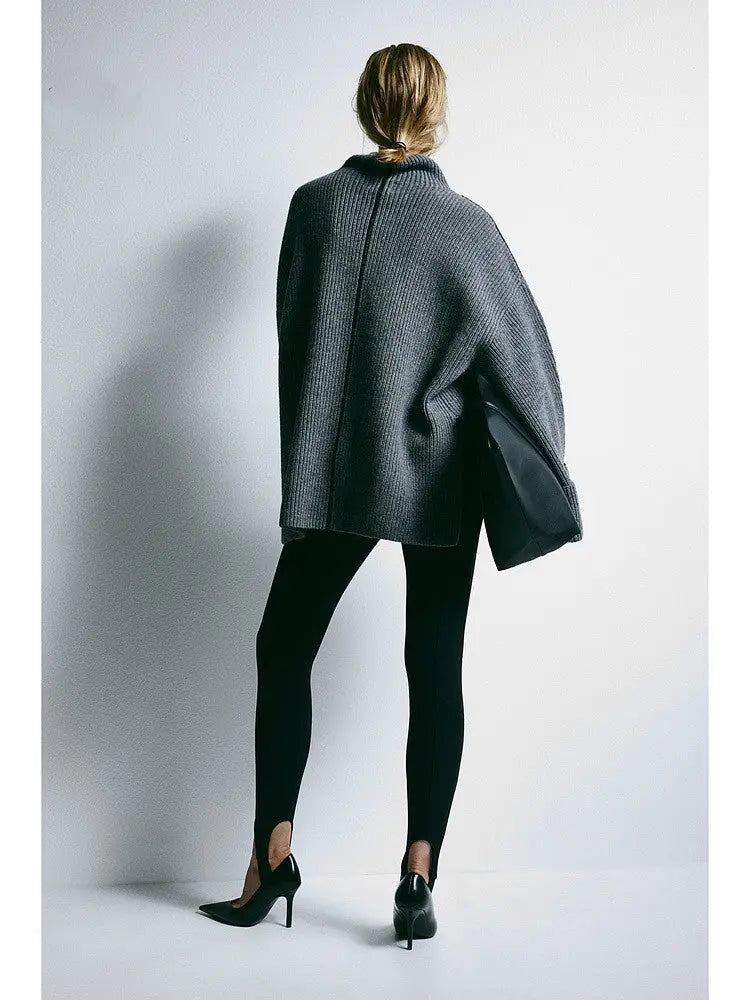 Women's Large Silhouette Wool Pullover null