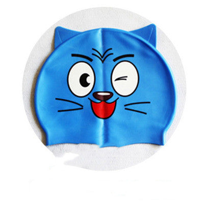 Silicone Children's Swimming Cap Cute Cartoon