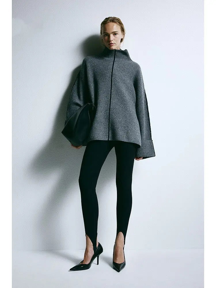 Women's Large Silhouette Wool Pullover null