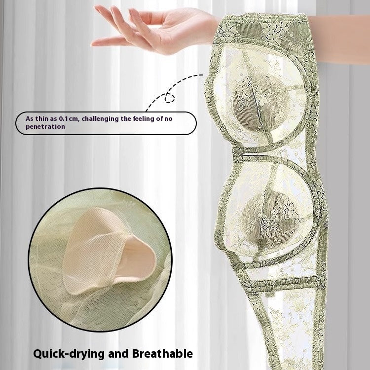 Summer Ultra-thin Strapless Underwear For Women Non-slip Push Up Invisible Tube Top