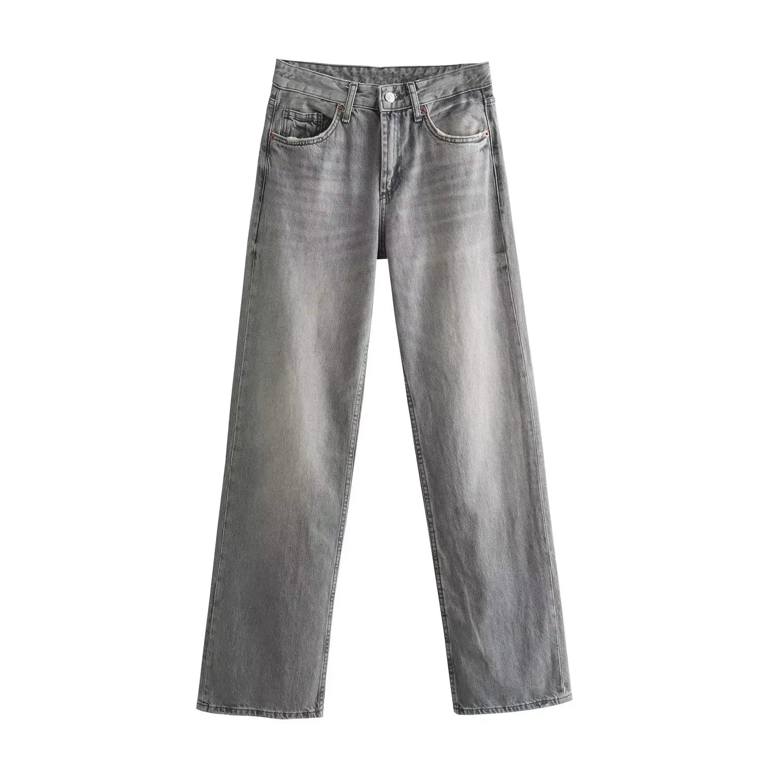 Autumn And Winter Jeans High Waist Straight Pants Women's Wide-leg Pants Nipaaj