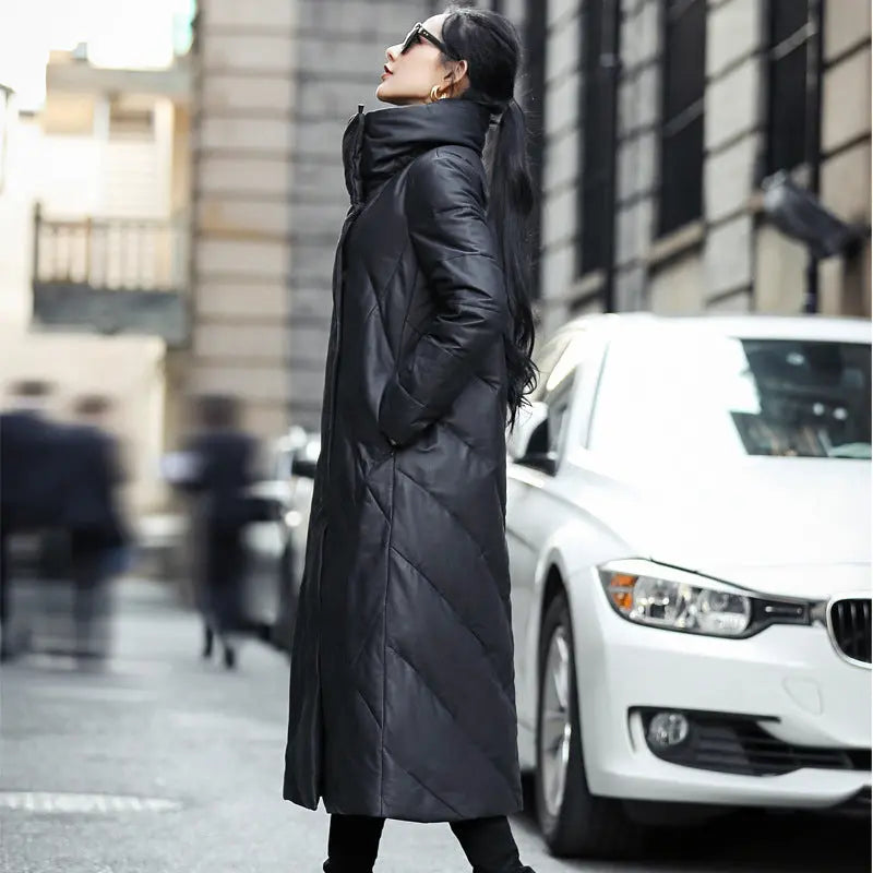 Korean Version Of Standing Collar Plus Size Leather Clothing In Winter null