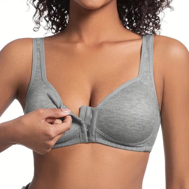 Front Button Underwear Large Size Push Up European And American Bra