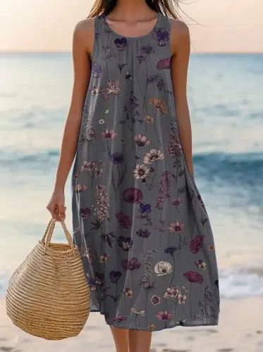 Polyester Short-sleeve One-piece Dress For Women null