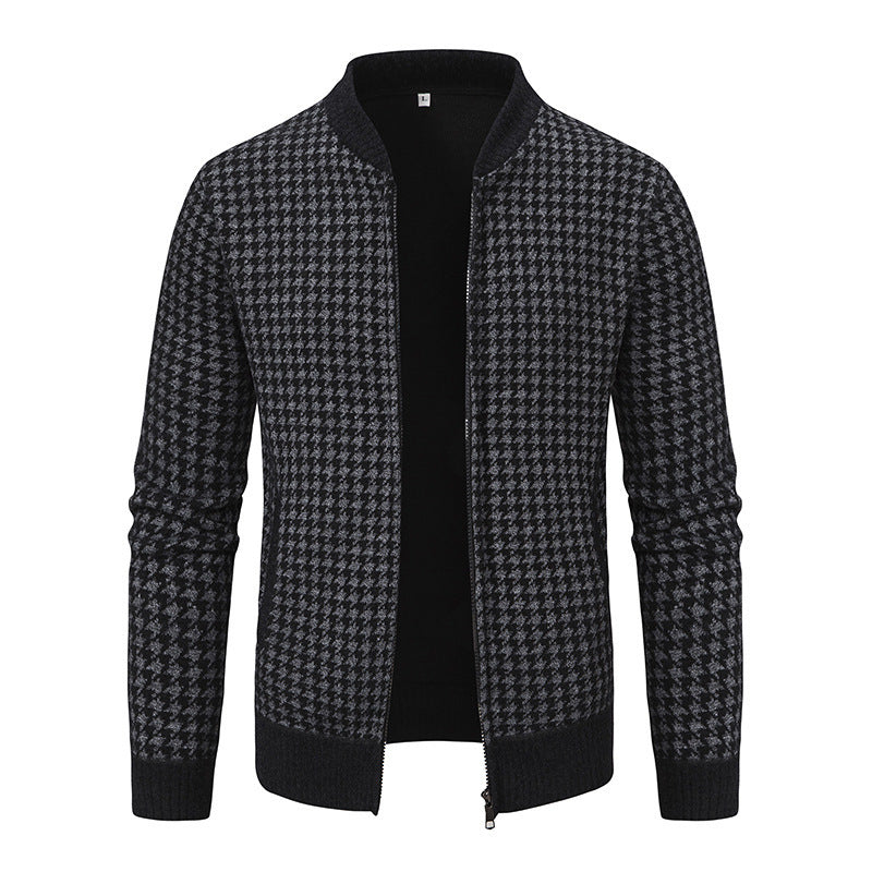 Men's Sweater Coat Cardigan Long Sleeve Knitted Thickened Warm