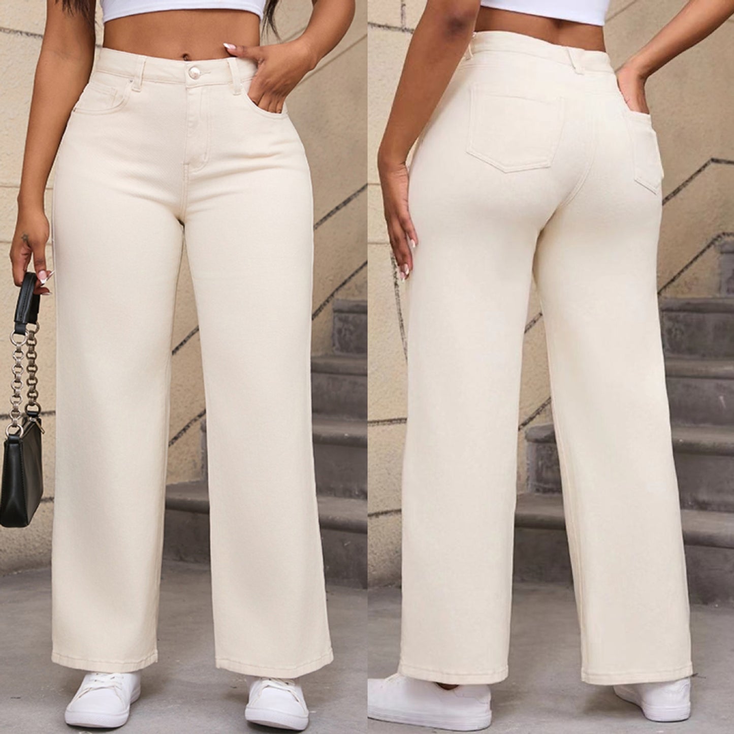 Autumn Straight Jeans Women's Wide Leg