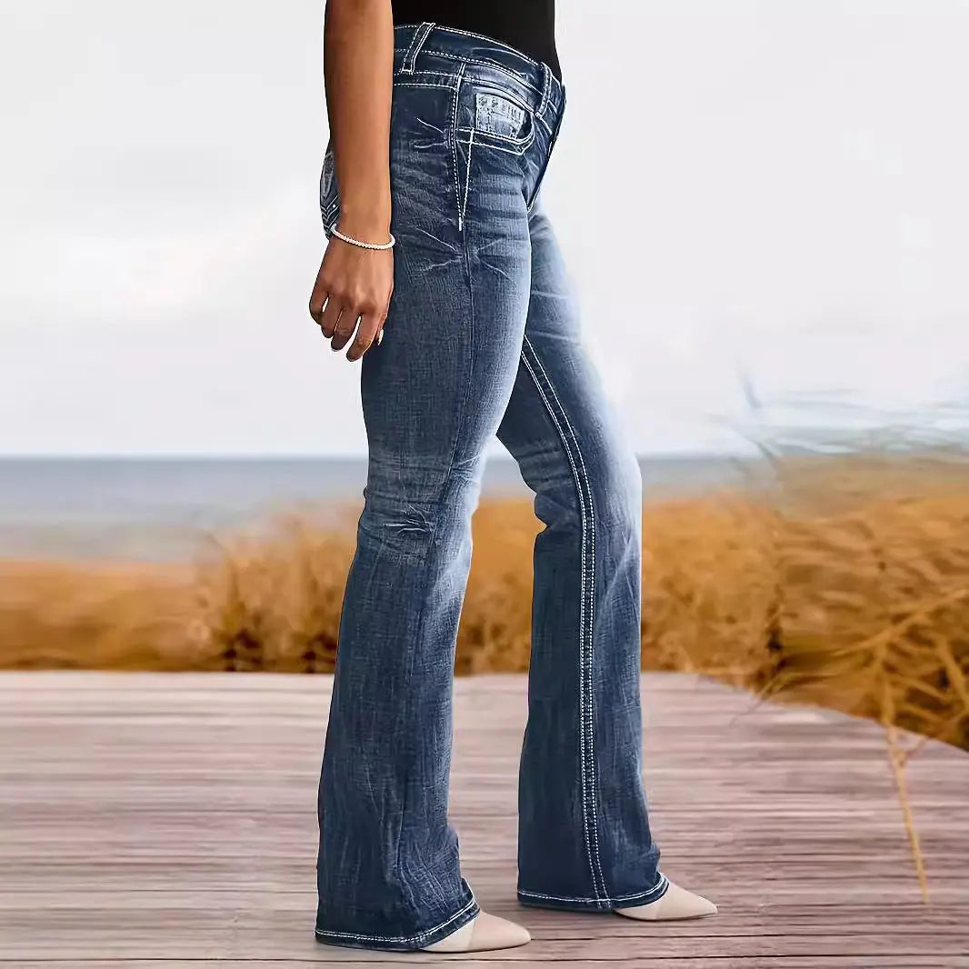 Women's Jeans High Waist Straight Slim Fit Slimming Versatile Nipaaj