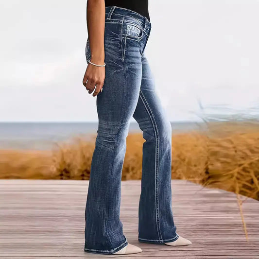 Women's Jeans High Waist Straight Slim Fit Slimming Versatile Nipaaj