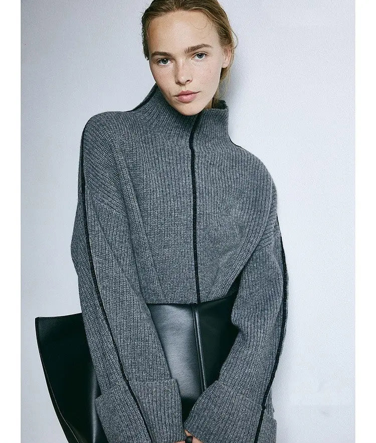Women's Large Silhouette Wool Pullover null