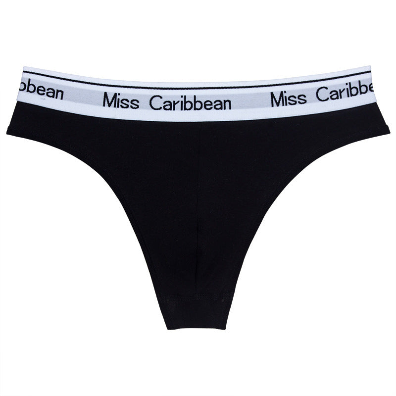 Men's Underwear Sexy U Convex Sports Fitness Letter Waist Cotton