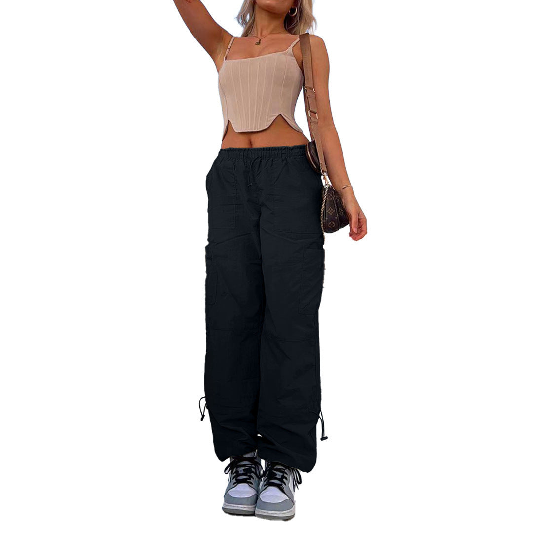 Multi-bag Straight Cargo Casual Pants