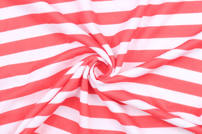 Striped Printed Long-sleeved Home Service Casual Suit