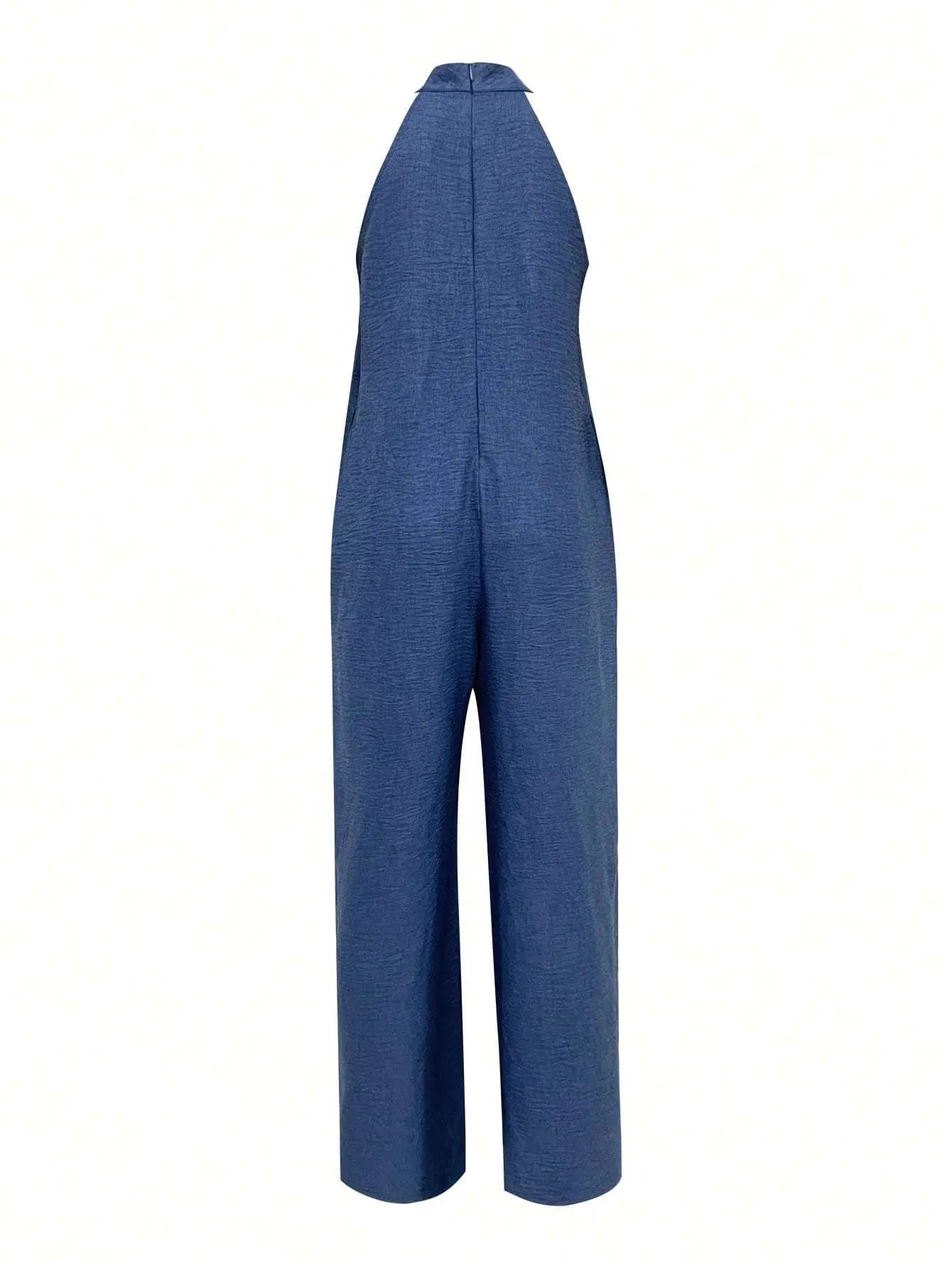 Sleeveless Halter Ruffled Young Women's Jumpsuit null