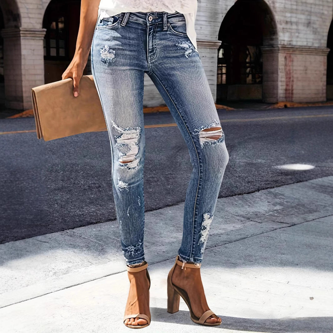 Jeans Women's High Elastic Slim Fit Slimming