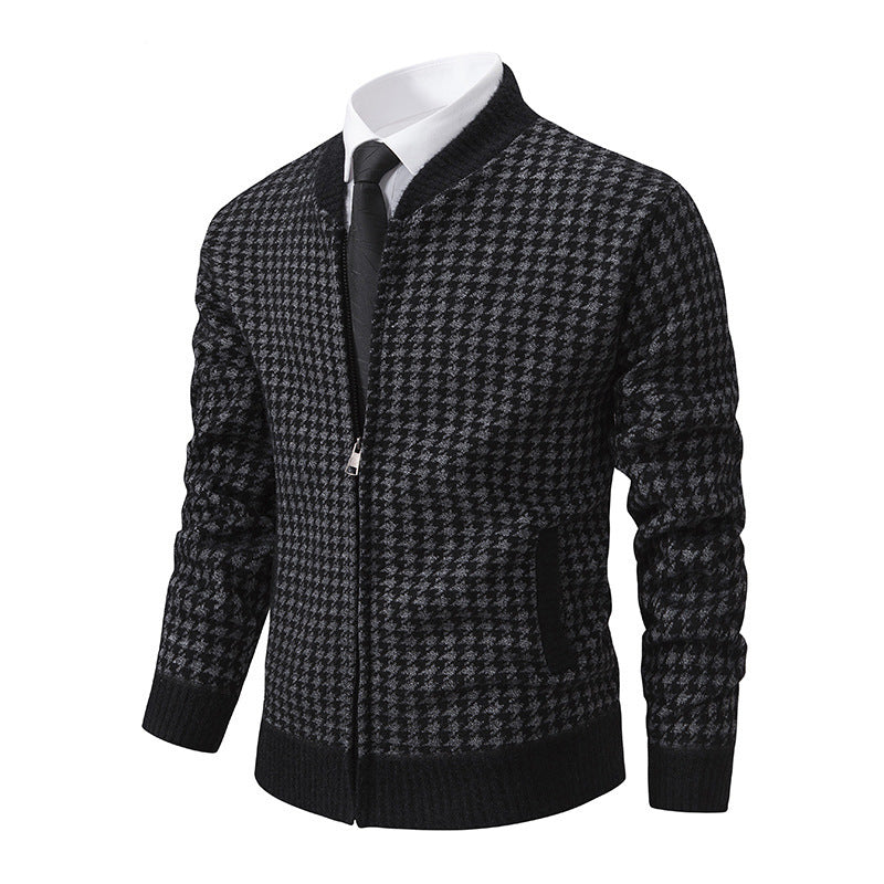 Men's Sweater Coat Cardigan Long Sleeve Knitted Thickened Warm
