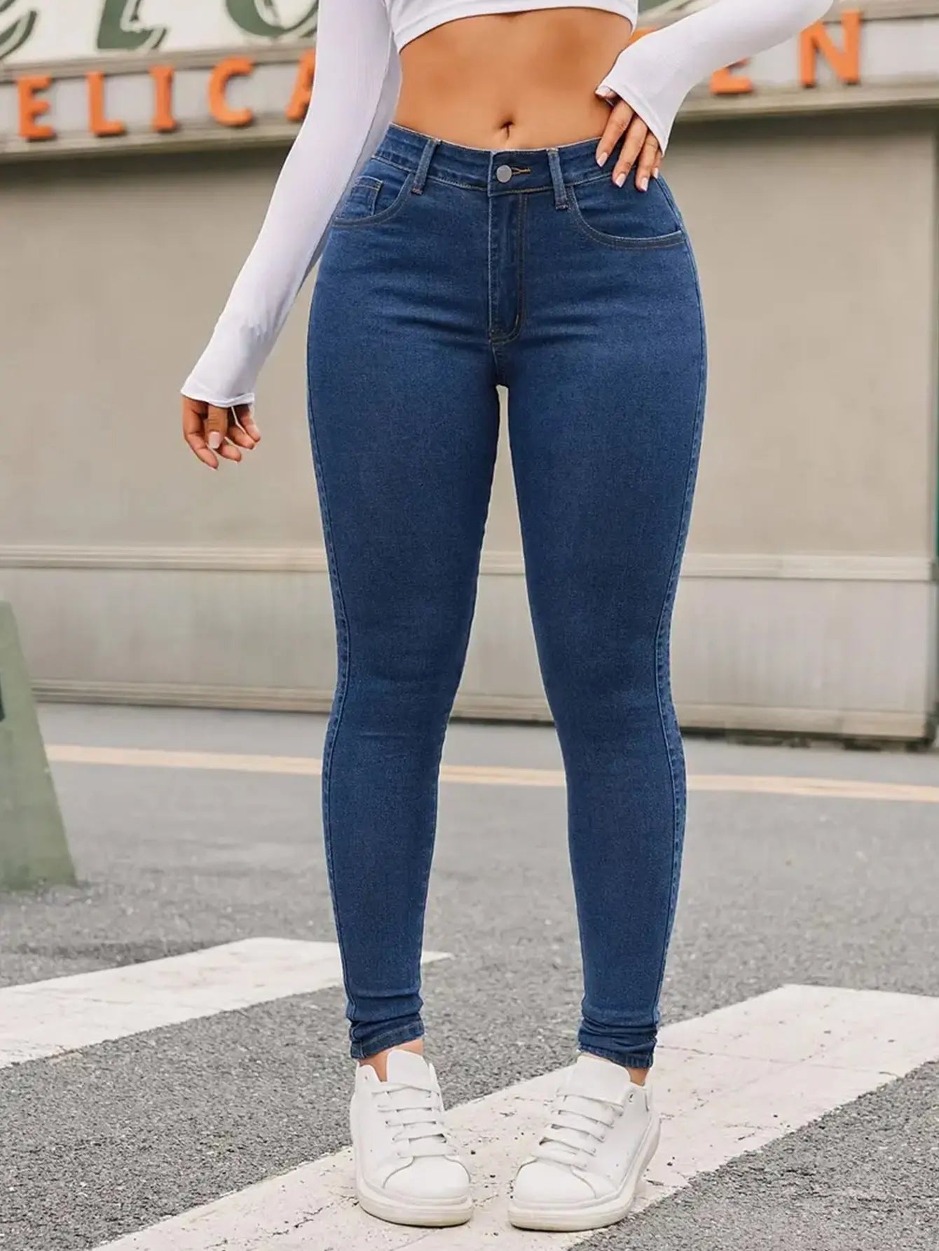 Skinny Stretch Feet Pants Jeans Nipaaj