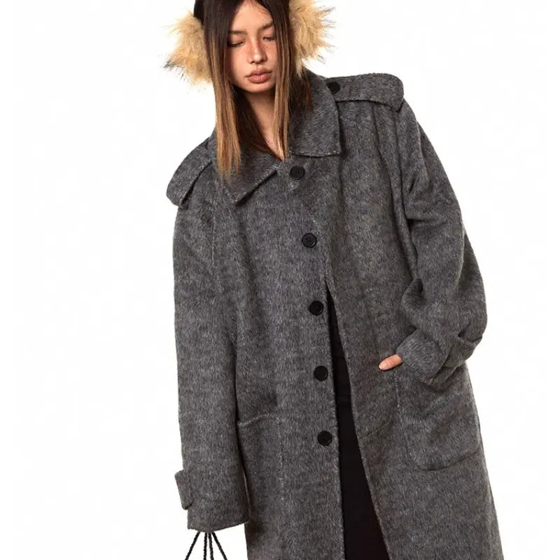 High-support Wool Handmade Double-faced Woolen Goods Long Autumn And Winter High-grade Overcoat Coat null