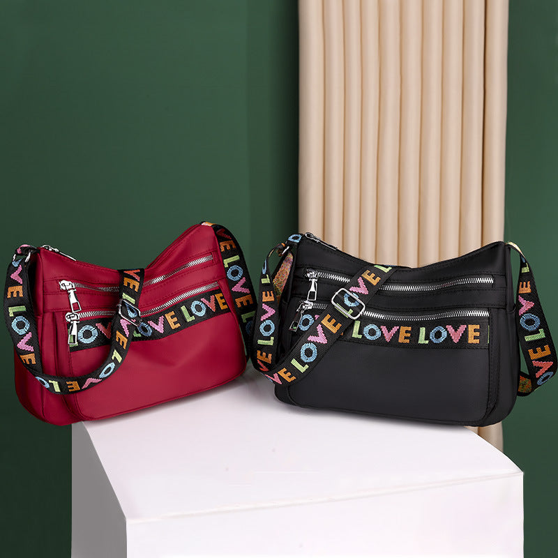 Oxford Cloth Crossbody Shoulder Bag Large Capacity Multi-pocket