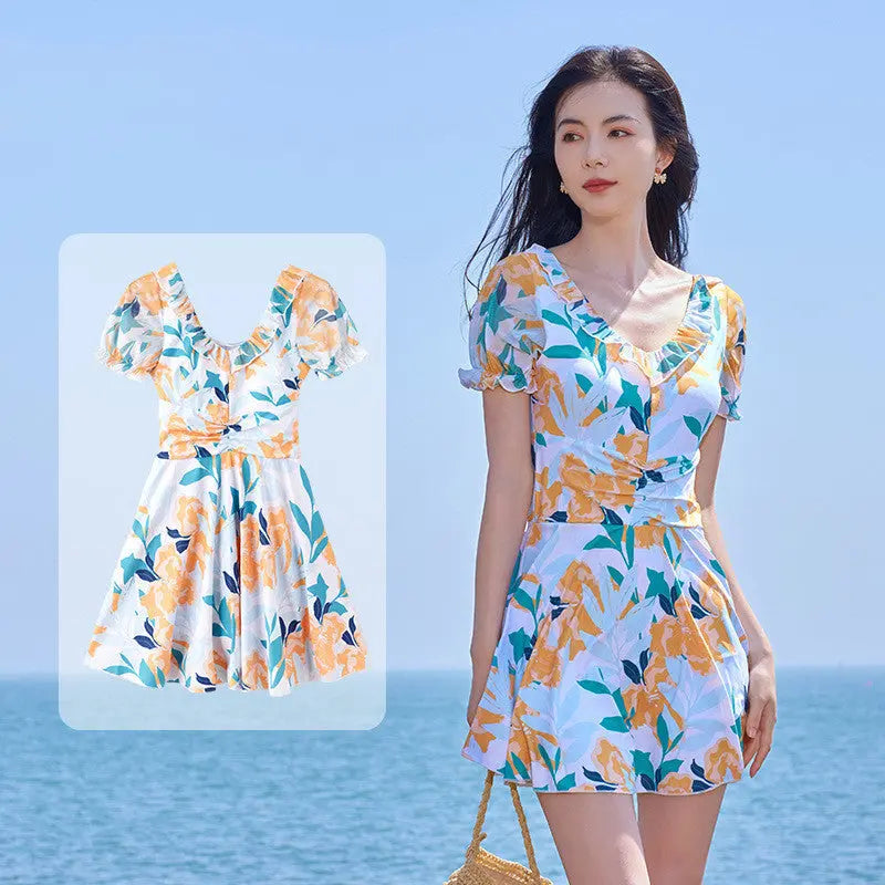 Fairy Swimming Dress High Waist Swimsuit For Women null