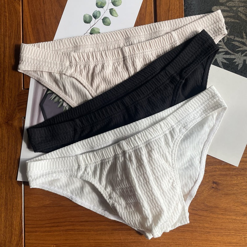 Men's Triangle Underwear Pure Cotton Pants Solid Color Shorts