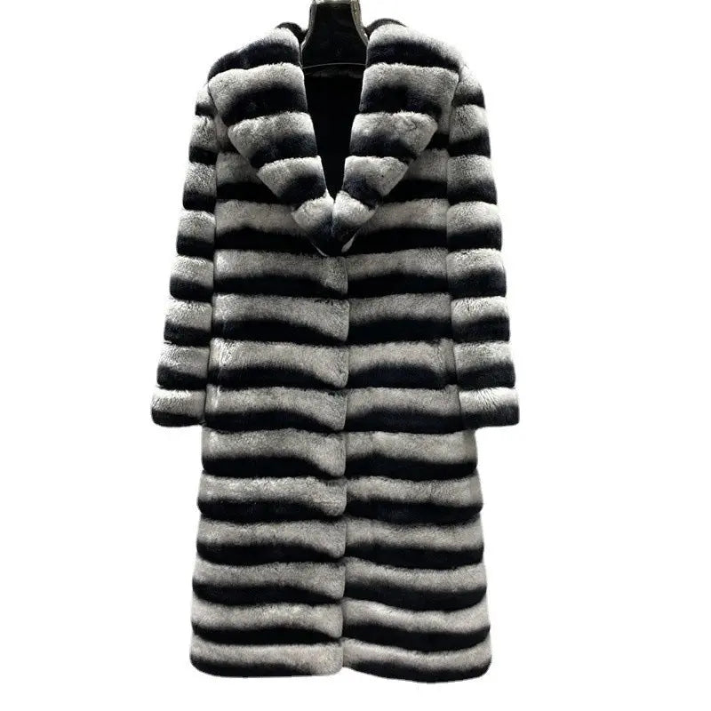 Women's Minimalist And Versatile Standing Collar Fur Jacket null