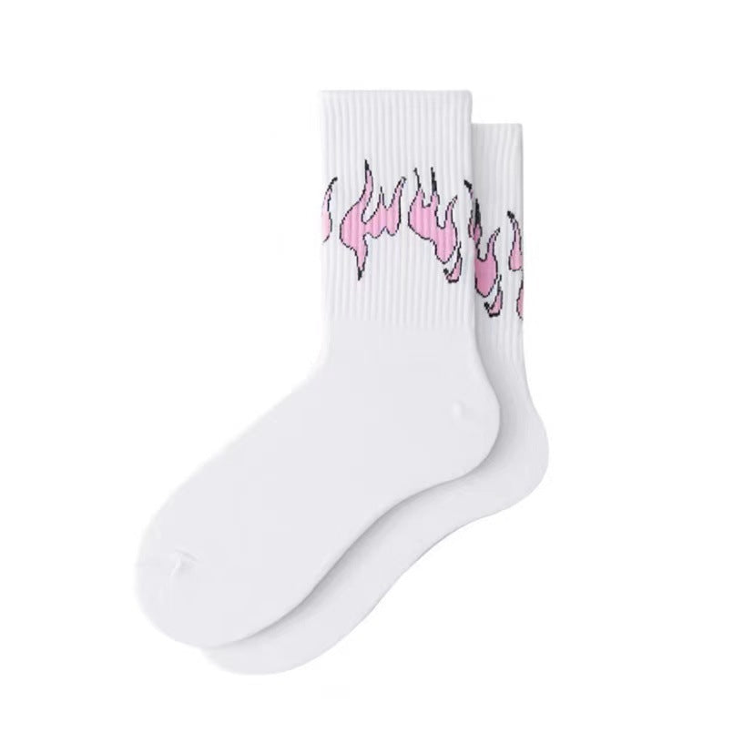 New Flame Socks Men And Women Pure Cotton
