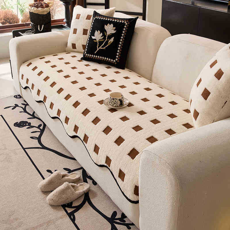 Winter Plush Sofa Cushion Non-slip Sofa Cushion High Sense