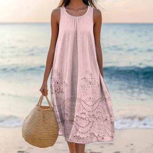 Polyester Short-sleeve One-piece Dress For Women null