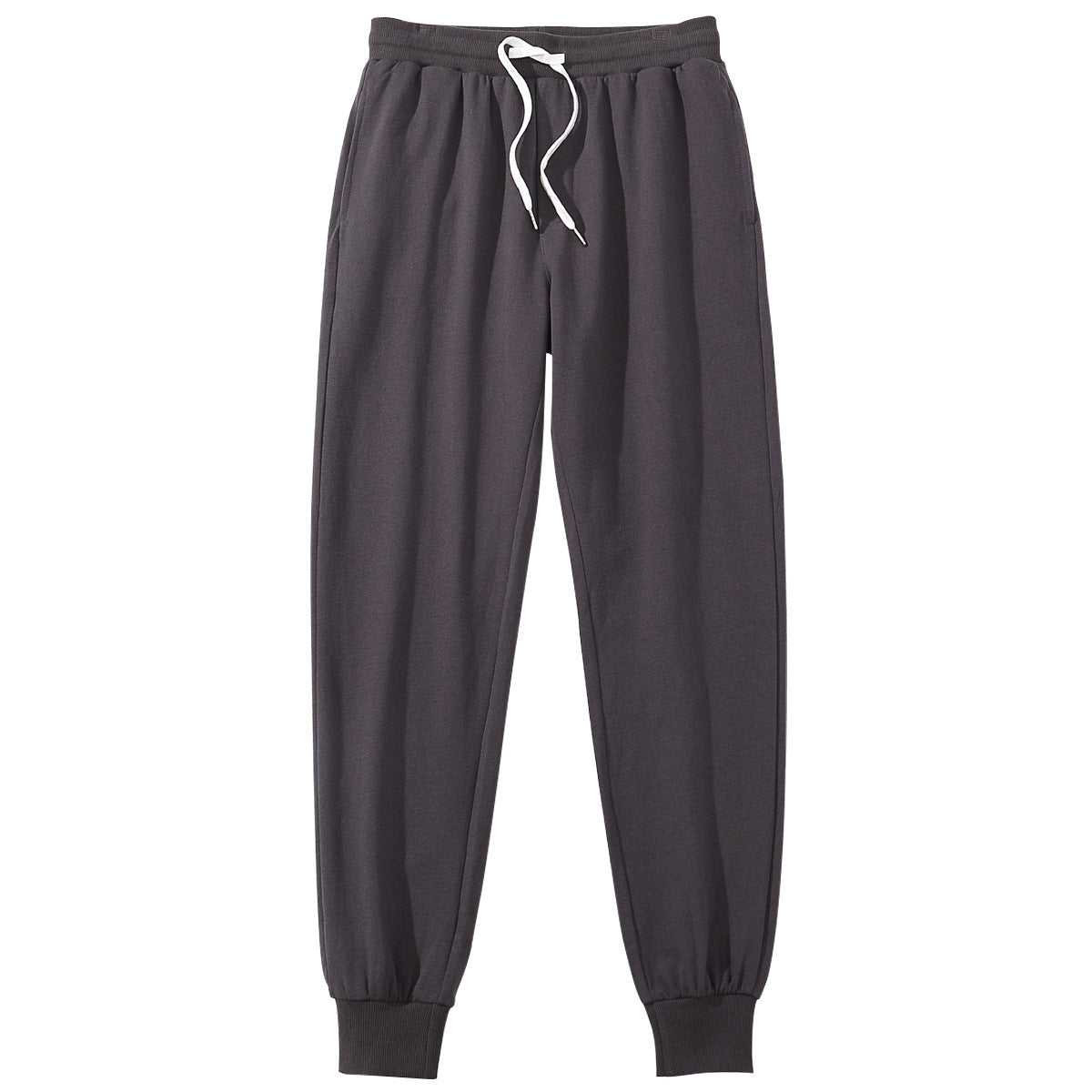 Men's Cotton Sports Casual Pants Drawstring Loose Slimming